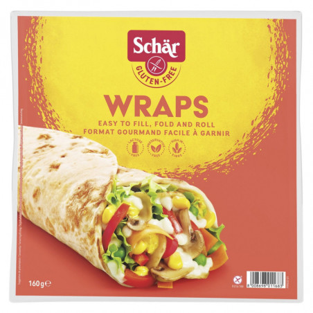 SCHAR - Wraps Galettes Tortillas Sans Gluten - sachet de 2 galettes de 80 g Sonico.fr