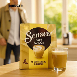 Matin en douceur avec SENSEO. Dosette crémeuse et pratique. Disponible sur Sonico.fr