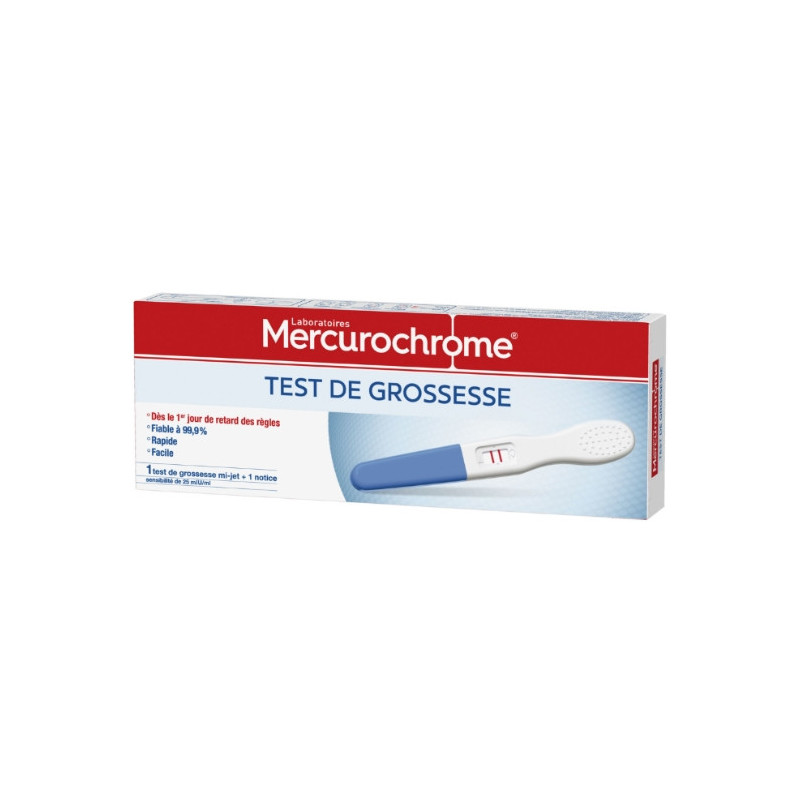 MERCUROCHROME - Test de grossesse mi-jet + 1 notice Sonico.fr