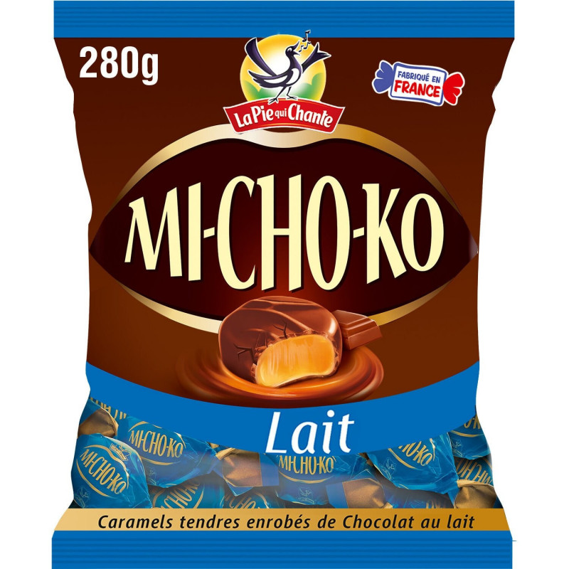 MICHOKO - Bonbons caramel chocolat au lait - sachet de 280 g Sonico.fr