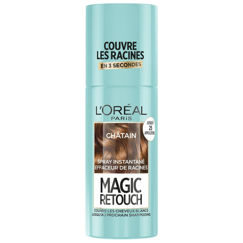 L'OREAL - Spray Instantané Correcteur de Racines et Cheveux Blancs Magic Retouch Châtain - spray de 75 ml Sonico.fr