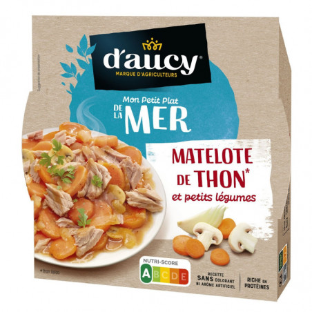 D'AUCY - Matelote Thon Légumes Barquette Micro Ondable Plat Cuisiné - barquette de 300 g Sonico.fr