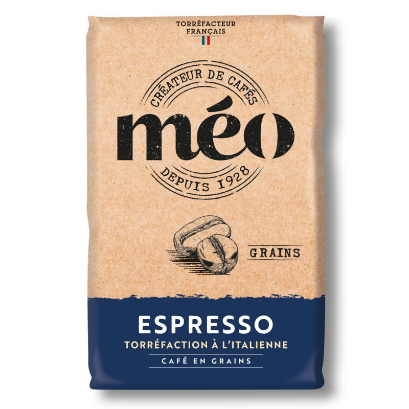 MEO - Espresso Café en grains - Sachet de 1 kg Sonico.fr
