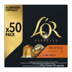 L'OR - Delizioso café compatibles avec les machines à café Nespresso - paquet de 50 capsules Sonico.fr