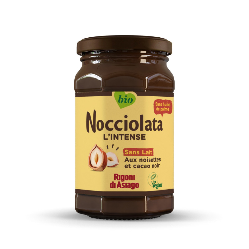 RIGONI DI ASIAGO - Nocciolata Intense Sans Lait Pâte À Tartiner Aux Noisettes - pot de 270 g Sonico.fr