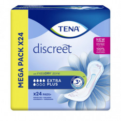 TENA - Discreet Extra Plus Serviettes hygiéniques - paquet de 24 serviettes Sonico.fr