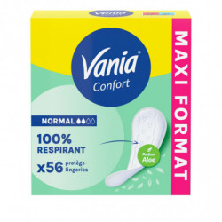VANIA - Confort Normal Protège-slips Aloe Vera - boite de 56 Protège-slips Sonico.fr