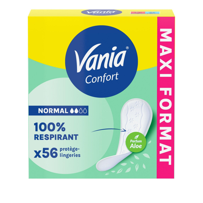 VANIA - Confort Normal Protège-slips Aloe Vera - boite de 56 Protège-slips Sonico.fr