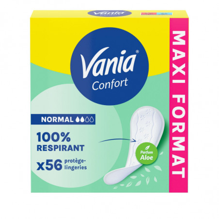 VANIA - Confort Normal Protège-slips Aloe Vera - boite de 56 Protège-slips Sonico.fr