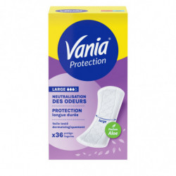 VANIA - Large Protège-slips parfum Aloé vera - paquet de 36 protège-slips Sonico.fr