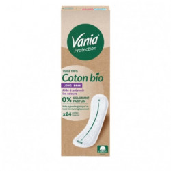 VANIA - Confort Long Protège-slips Coton Bio - boite de 24 Protège-slips Sonico.fr