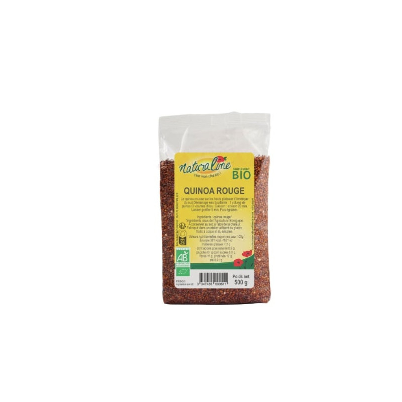 NATURALINE - Quinoa Rouge Bio - sachet de 500 g Sonico.fr