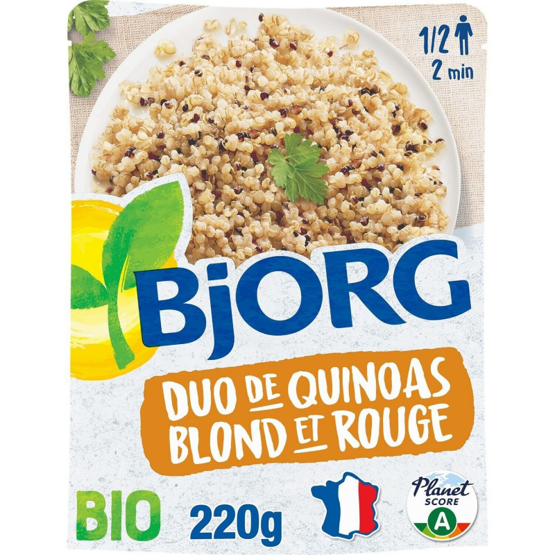BJORG - Duo de Quinoa blond et rouge Plat cuisiné - sachet de 220 g Sonico.fr