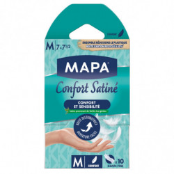 MAPA - Confort Satinée Taille M Gants fins - boite de 10 gants Sonico.fr
