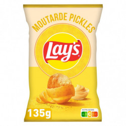 LAY'S - Chips saveur Moutarde Pickles - sachet de 135 g Sonico.fr