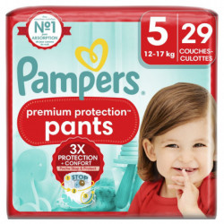 PAMPERS - Couches-Culottes Premium Protection Taille 5 - paquet de 29 couches-culotte Sonico.fr