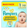 PAMPERS - Premium Protection New Baby - Couches taille 1 (2-5 kg) - 112 couches Sonico.fr