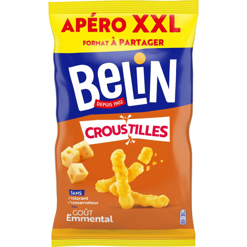 BELIN - Croustilles Biscuits apéritifs goût emmental - sachet de 260 g Sonico.fr