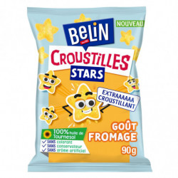 BELIN - Croustilles Stars gout Fromage Biscuits apéritifs - sachet de 90 g Sonico.fr