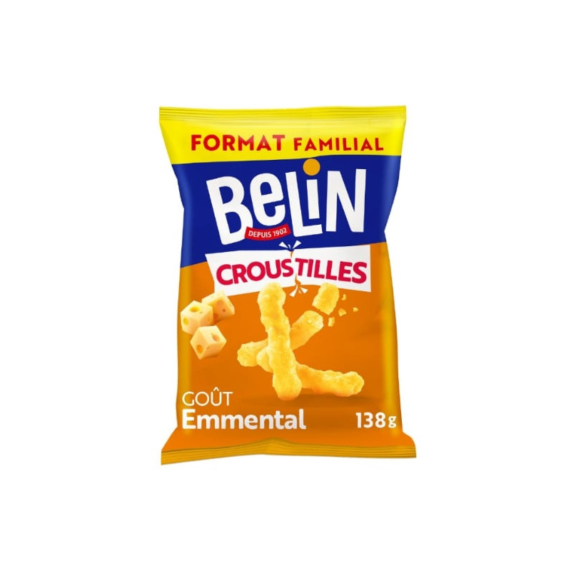 BELIN - Croustilles Biscuits apéritifs goût emmental - sachet de 138 g Sonico.fr