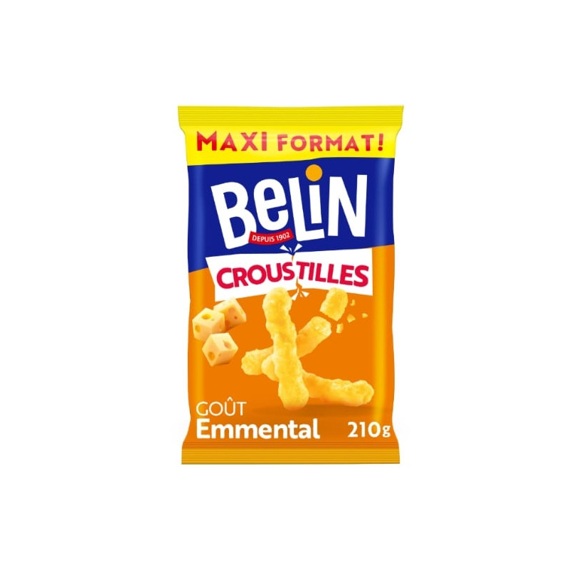 BELIN - Croustilles Biscuits apéritifs goût emmental - sachet de 210 g Sonico.fr