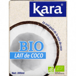 KARA - Lait de Coco Bio - brique de 200 ml Sonico.fr