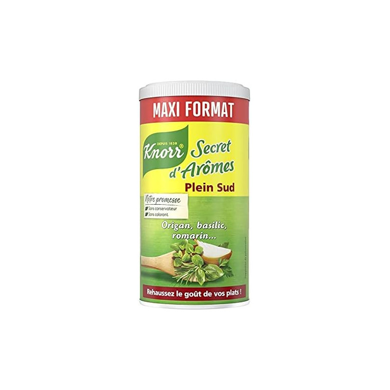 KNORR - Secrets d'arômes Arome Plein Sud - boite de 145 g Sonico.fr