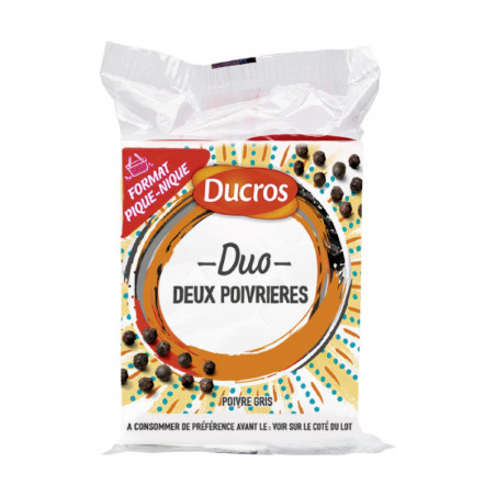 DUCROS - Poivre Gris Moulu - Epices - blister de 2 tubes de 18 g Sonico.fr