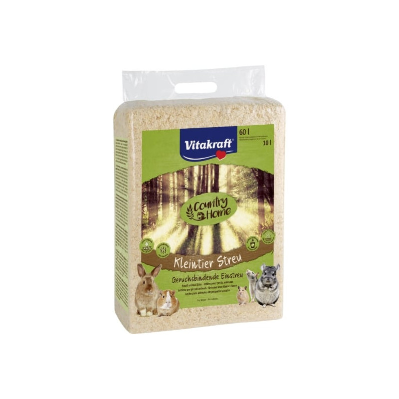 VITAKRAFT - Country Home Comfort Classic Litière copeaux de bois pour rongeurs - sac de 3 kg  Sonico.fr