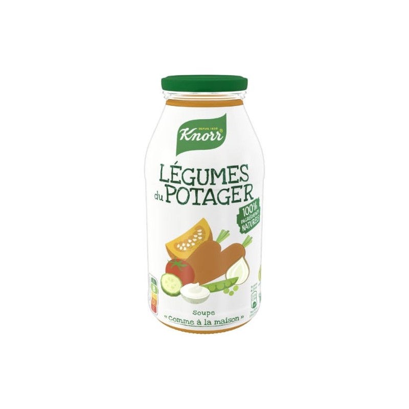 KNORR - Soupe Légumes du Potager Comme à la Maison - bouteille de 450 ml Sonico.fr