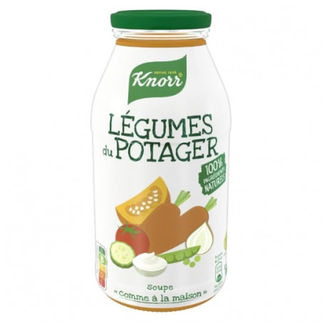 KNORR - Soupe Légumes du Potager Comme à la Maison - bouteille de 450 ml Sonico.fr