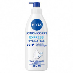 NIVEA - Lait Fluide Hydratation Express 72h peaux normales à sèches - pompe de 250 ml Sonico.fr