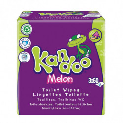 KANDOO - Lingettes nettoyantes bébé au melon - pack de 3 paquets de 55 lingettes Sonico.fr
