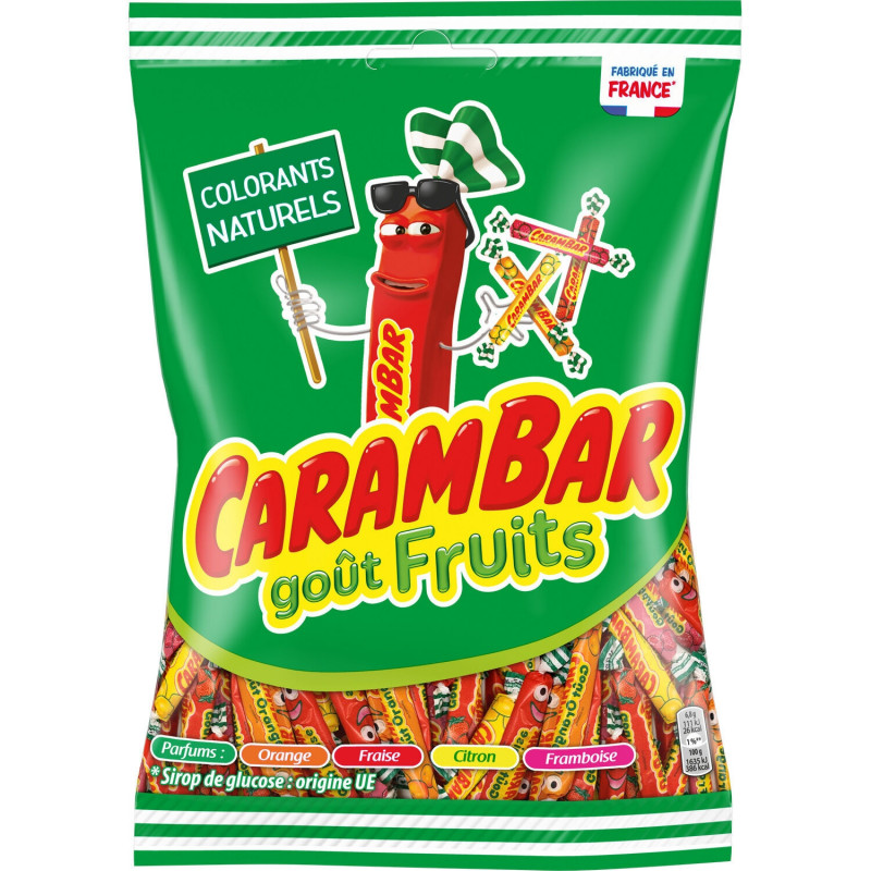 CARAMBAR - Bonbons gout fruits -  sachet de 320 g Sonico.fr