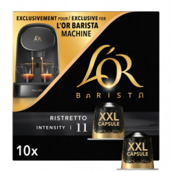 L'OR Barista - Double Ristretto Intensité 11 - 10 capsules de café compatibles avec le système L'OR BARISTA Sonico.fr