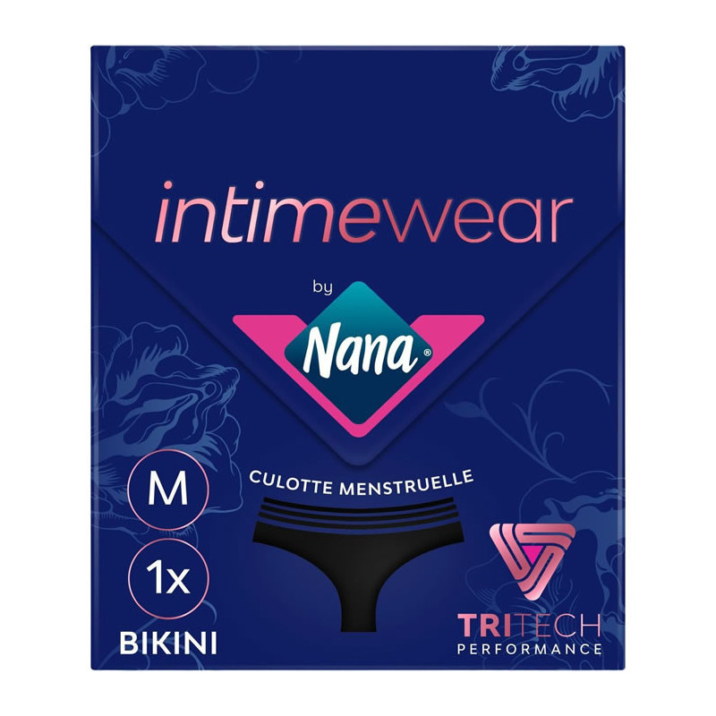 NANA - IntimeWear Culotte Menstruelle Bikini Taille Medium - boite de 1 culotte Sonico.fr