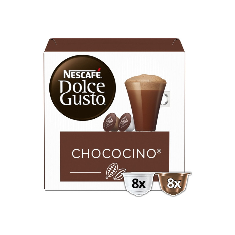 DOLCE GUSTO - Chococino Dosettes de chocolat - boite de 16 capsules  Sonico.fr
