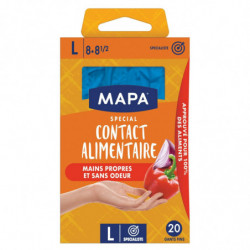 MAPA - Gants Contact Alimentaire taille L - paquet de 20 gants Sonico.fr