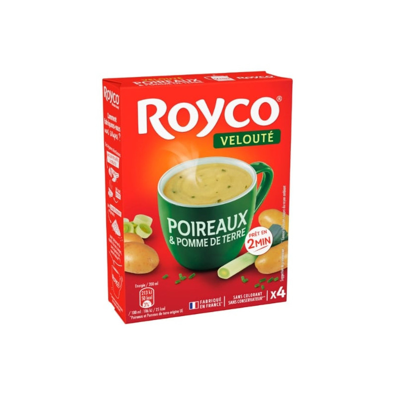 ROYCO - Soupe Velouté de Poireaux et pommes de terre déshydratée - boite de 130 g Sonico.fr