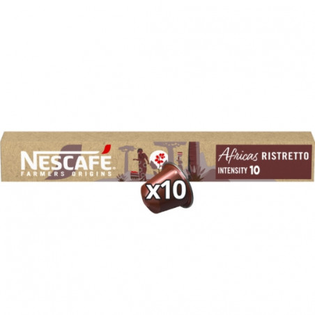 NESCAFE - Farmers Origins Africas Ristretto intensité 10 - Capsules café compatible Nespresso - boite de 10 capsules Sonico.fr