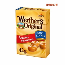 → Visuel officiel du produit WERTHER'S ORIGINAL Sans Sucres – format 42 g – packshot frontal net