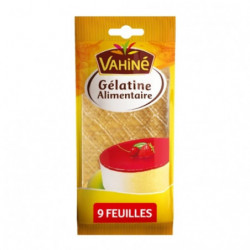 VAHINE - Gélatine alimentaire en feuilles - paquet de 9 feuilles - 17 g Sonico.fr