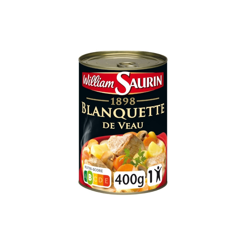 WILLIAM SAURIN - Blanquette De Veau - boite de 400 g Sonico.fr