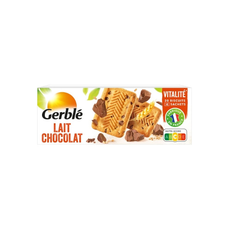 GERBLE - Biscuits Lait Chocolat Vitalité - boîte de 230 g Sonico.fr