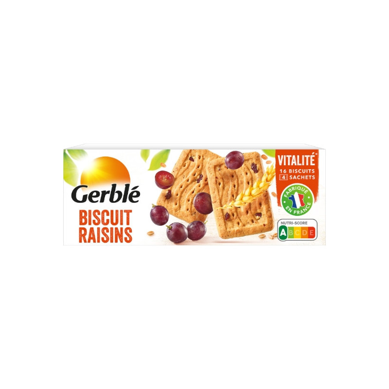 GERBLE - Biscuit Raisins Vitalité - boîte de 270 g Sonico.fr