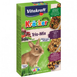 VITAKRAFT - Kräckers Trio-Mix Aliment pour lapin nain - boite de 168 g Sonico.fr