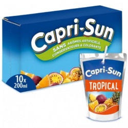 CAPRI-SUN - Tropical Boisson aux fruits - pack de 10 x 200 ml Sonico.fr