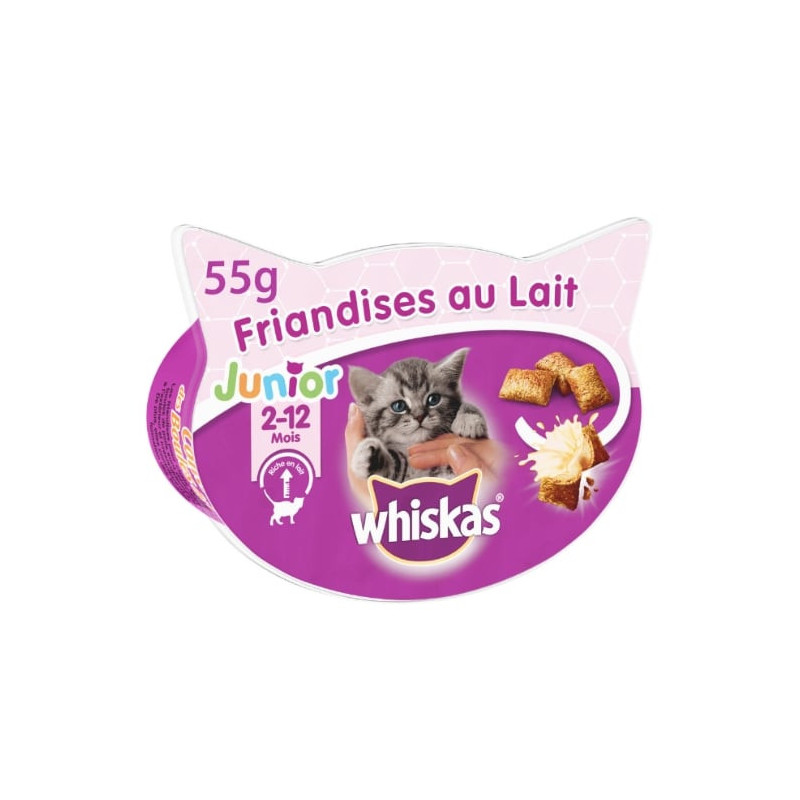 WHISKAS - Friandises Au Lait Junior - boite de 55 g Sonico.fr