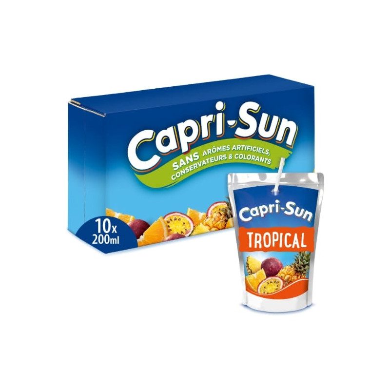CAPRI-SUN - Tropical Boisson aux fruits - pack de 10 x 200 ml Sonico.fr