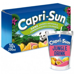 CAPRI-SUN - Jungle Drink Boisson aux fruits - pack de 10 x 200 ml Sonico.fr